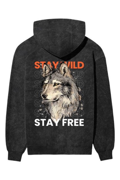 Stay Wild- Acid Washed Hoodie