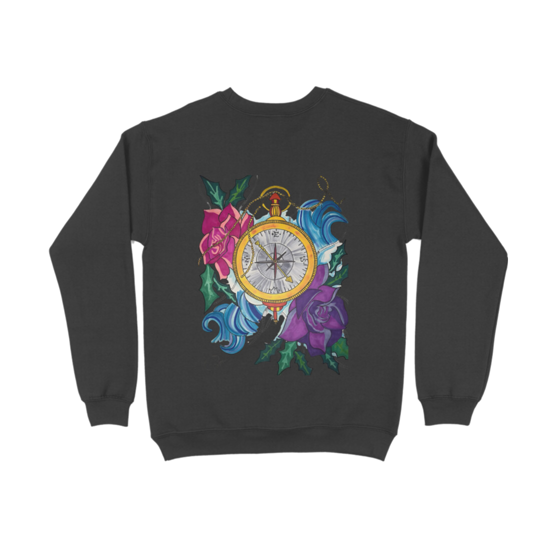 Rose Compass Crew Neck Sweatshirt