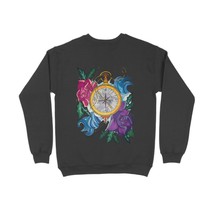 Rose Compass Crew Neck Sweatshirt