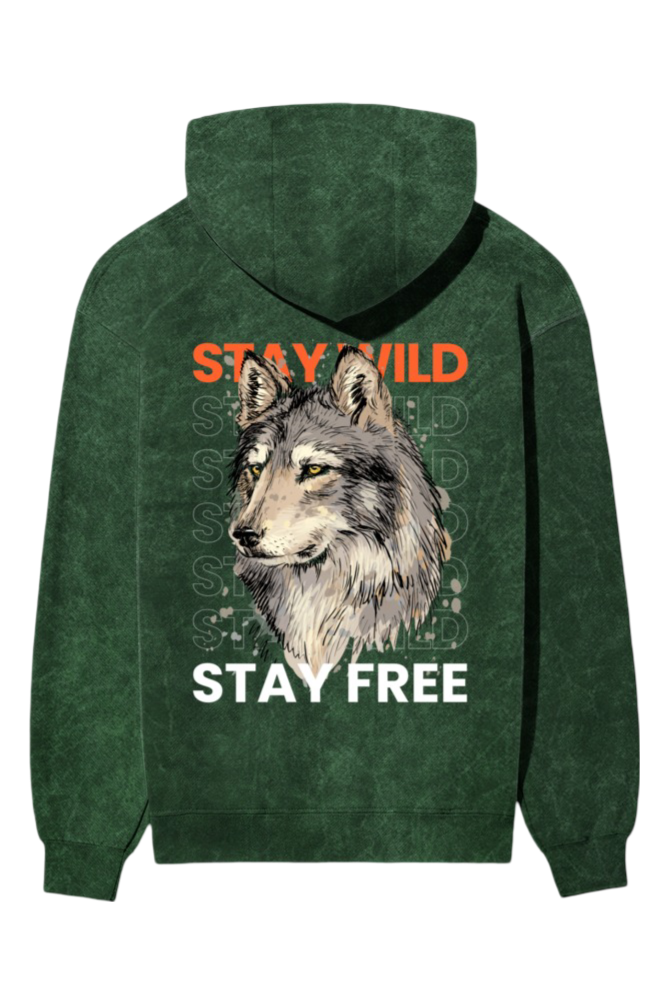 Stay Wild- Acid Washed Hoodie