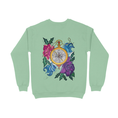 Rose Compass Crew Neck Sweatshirt