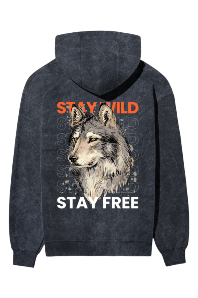 Stay Wild- Acid Washed Hoodie