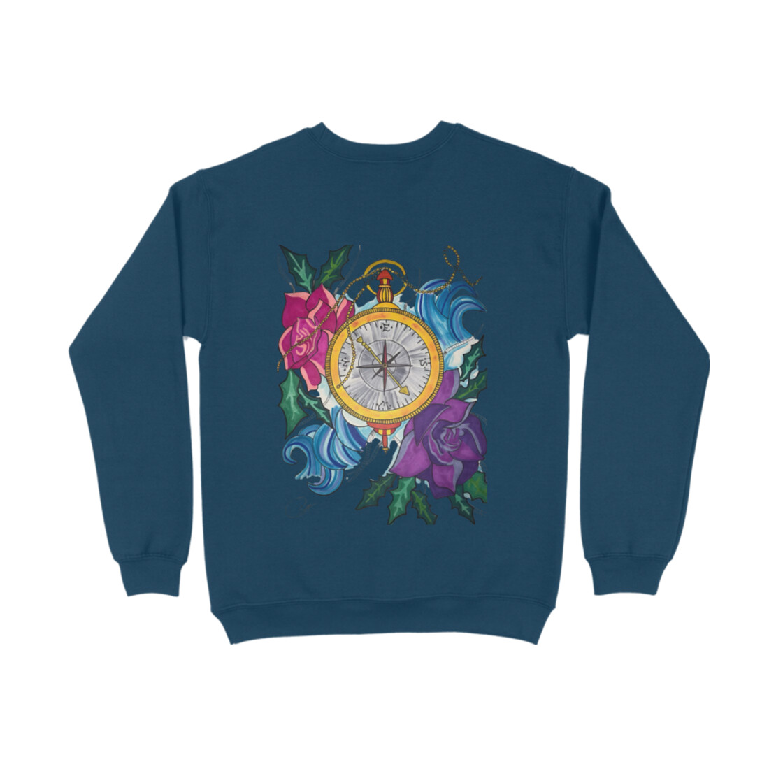 Rose Compass Crew Neck Sweatshirt