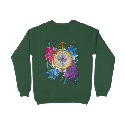 Rose Compass Crew Neck Sweatshirt